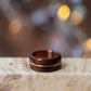 Mahogany Wood Ring With Copper Inlay